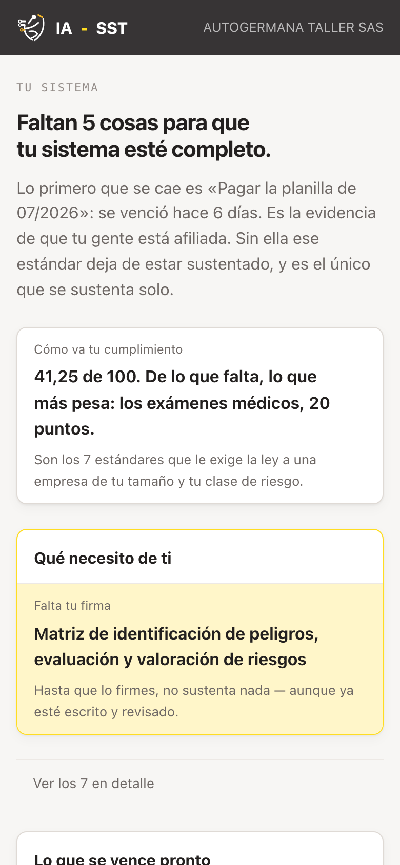 El gerente en su celular