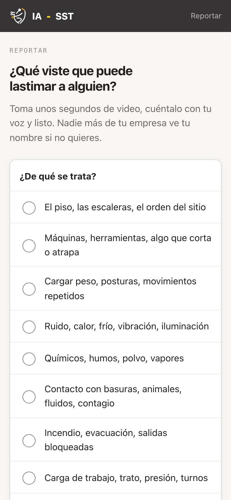 El trabajador reporta por QR